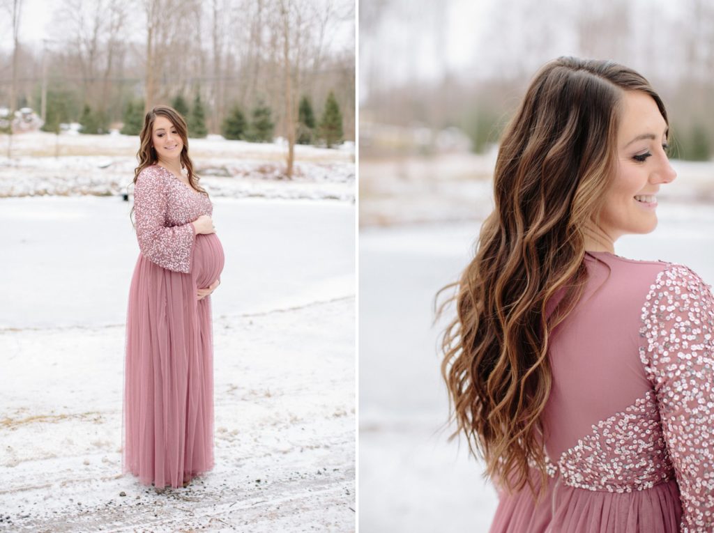 Snowy maternity session